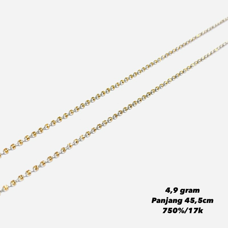 kalung rantai emas fashion 750%/17k
