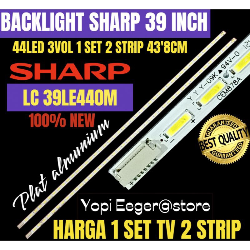 BACKLIGHT TV LCD LED SHARP 39 INCH LC-39LE440M BACKLIGHT TV SHARP 39 INCH