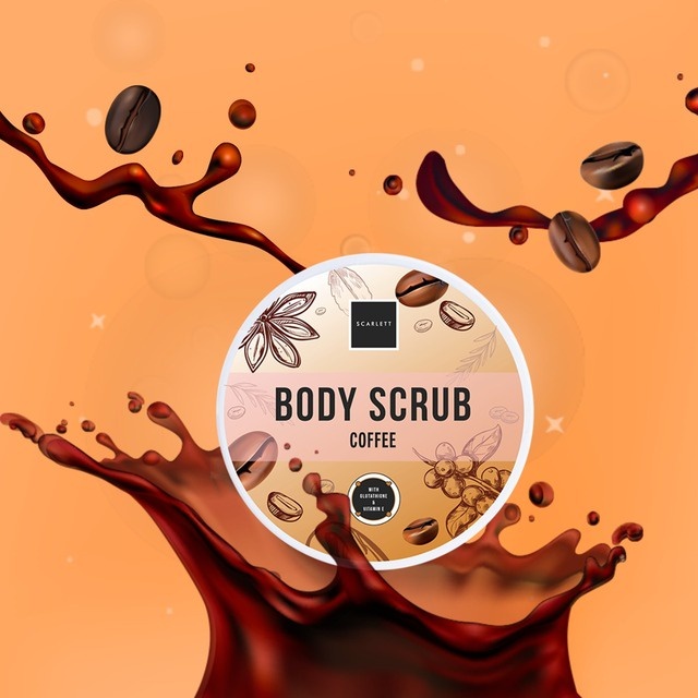 Scarlett Whitening Body Scrub Coffee Menghaluskan dan Melembabkan Lulur Badan Tubuh Membersihkan Kul