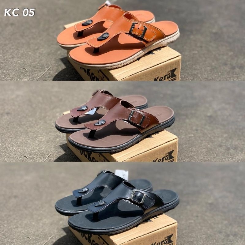 sendal jepit pria kickers kulit asli sandal jepit kickers pria kulit asli