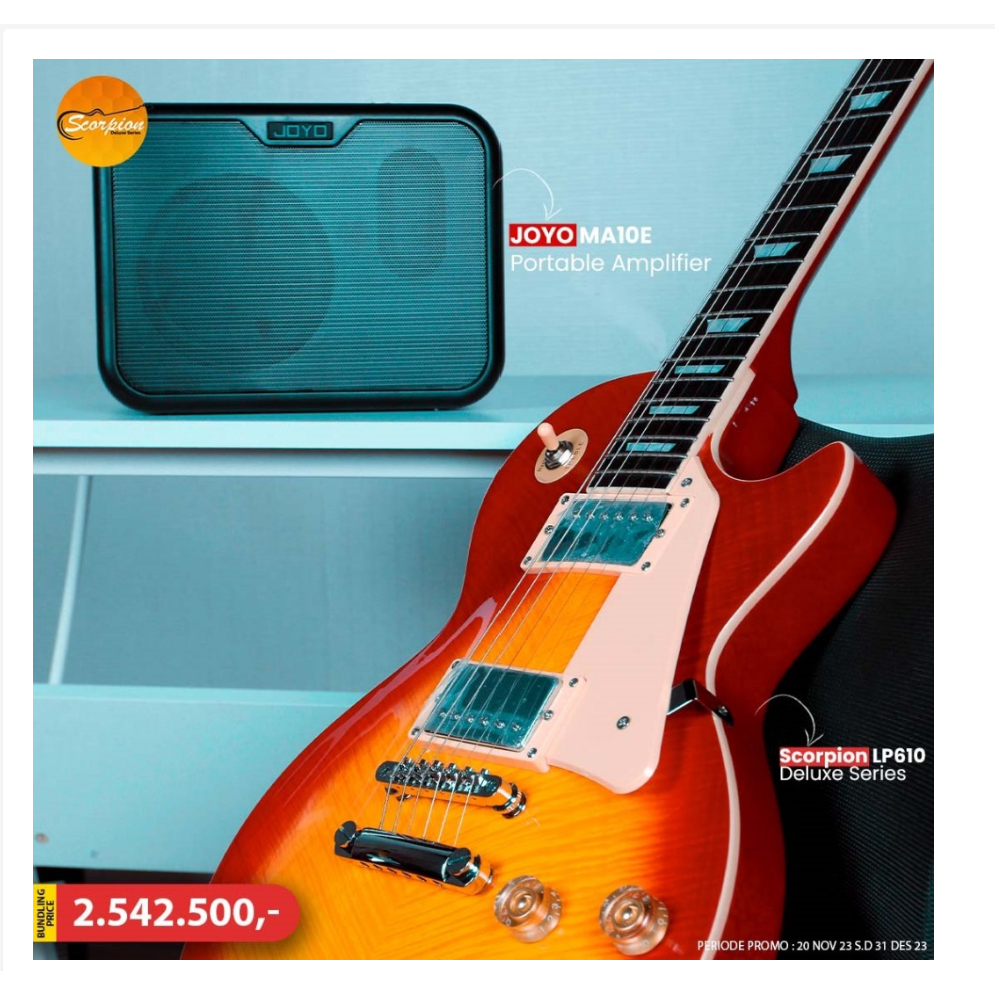 Gitar Elektrik Scorpion Les Paul LP 610 / LP610 Cherry Burst Original