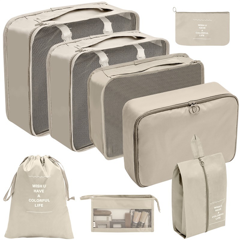 8 In 1 Travel Bag Tas Travel Organizer Bag Pouch Set Storage Luggage Bag Tas Penyimpanan Travel Tas 