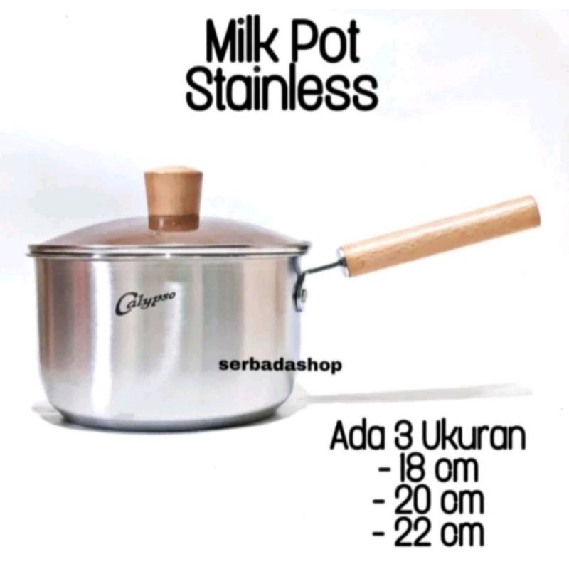 RB Panci susu milk pot calypso / panci gagang kayu calypso / saucepan calypso Original