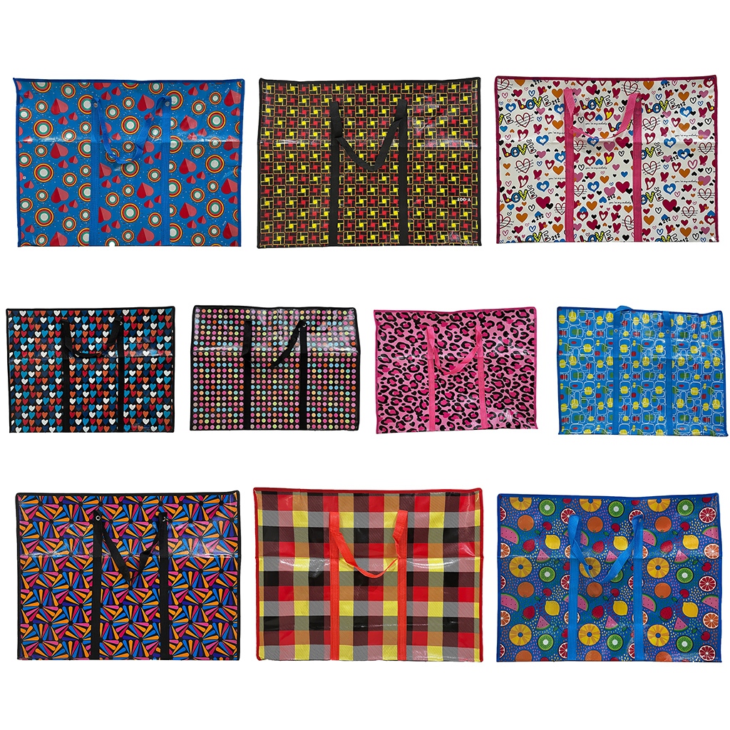 Tas Laundry Jumbo Seaa Bahan Terpal Kuat, Beragam Motif