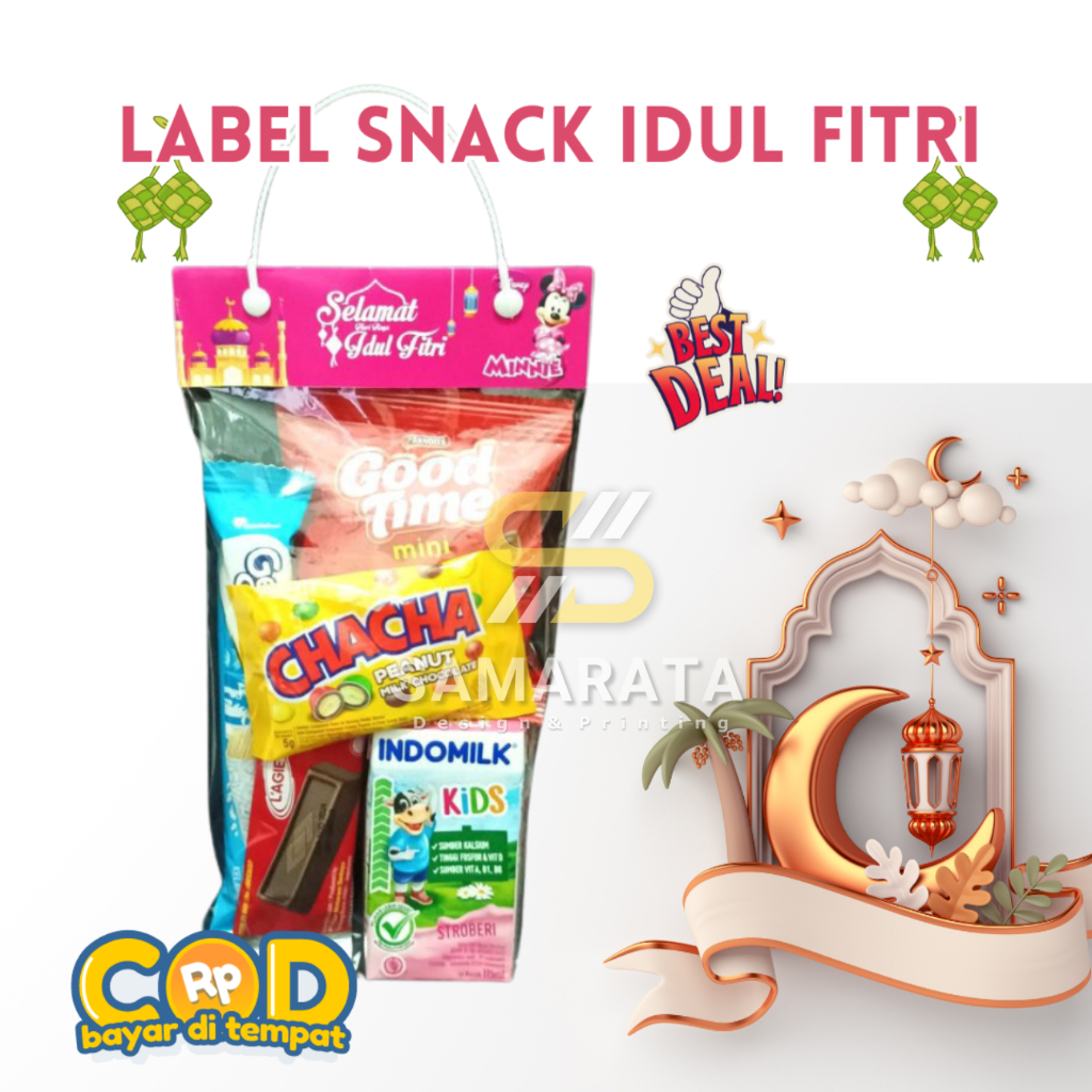 Label Snack Ulang Tahun Plastik Snack Jajanan Ulang Tahun Anak