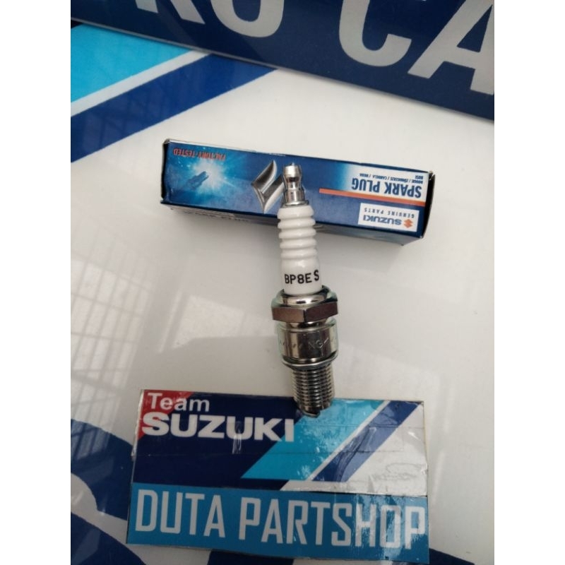 Busi satria 2 tak Satria lumba hiu original Suzuki Genuine Part SGP