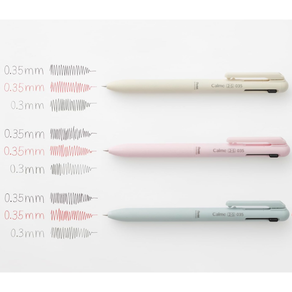 

Pentel Calme 2S 3 0.35 mm Emulsion Ink Ballpoint Pen 0.3 mm Pencil