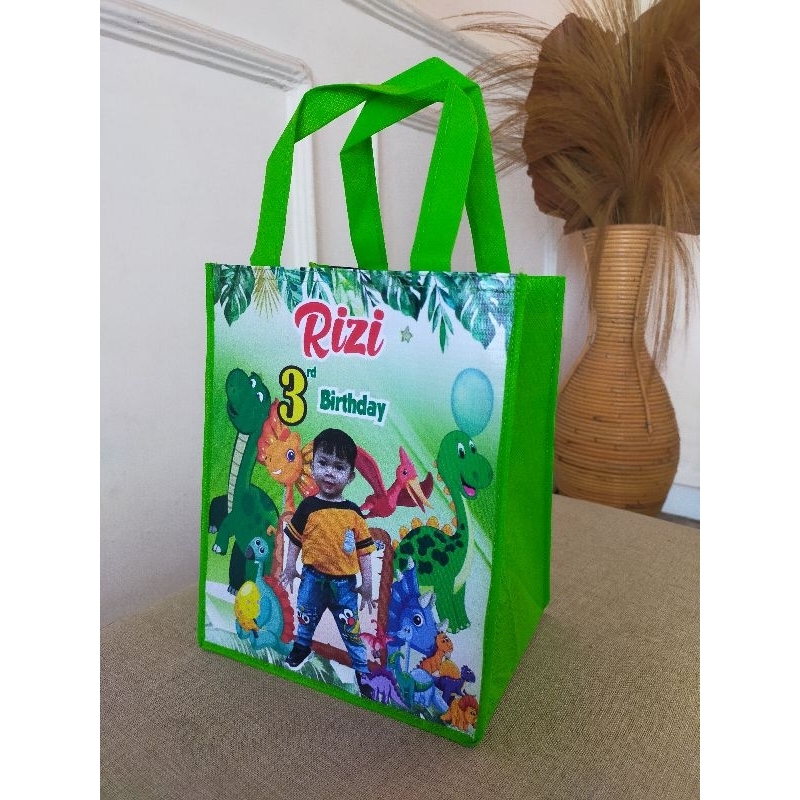 

Tas ultah kain spunbond foto custom
