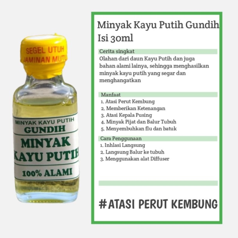 Minyak Kayu Putih Gundih 30ml Kesehatan ibu dan anak