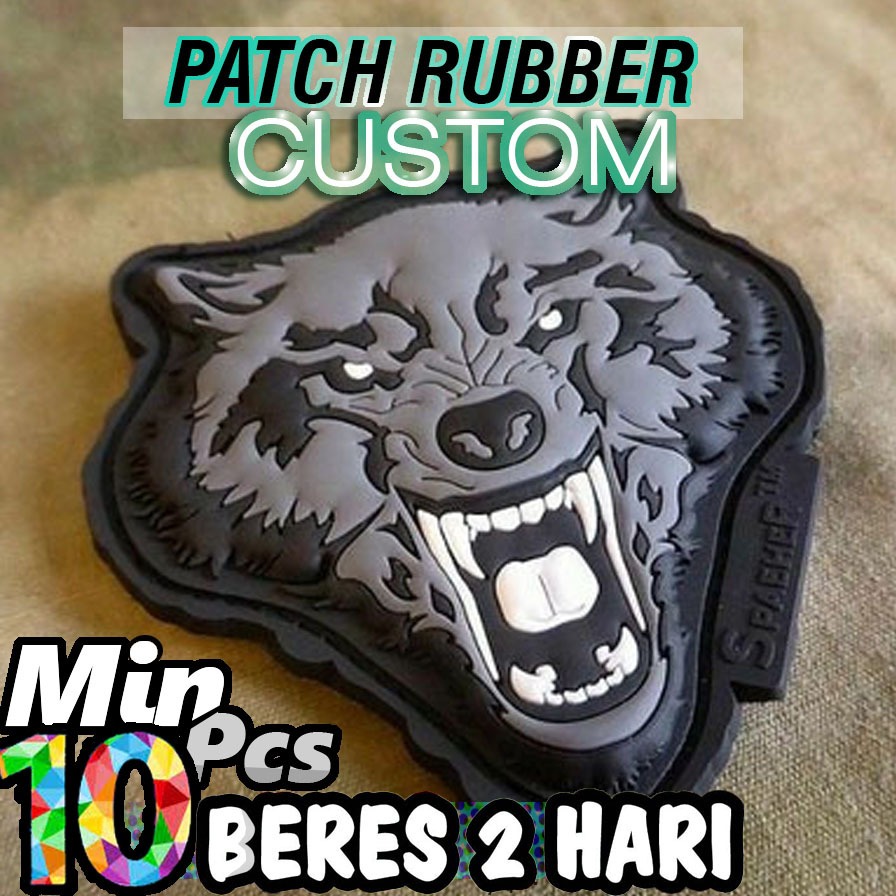 Label Patch Jersey custom hotmelt velcro rubber