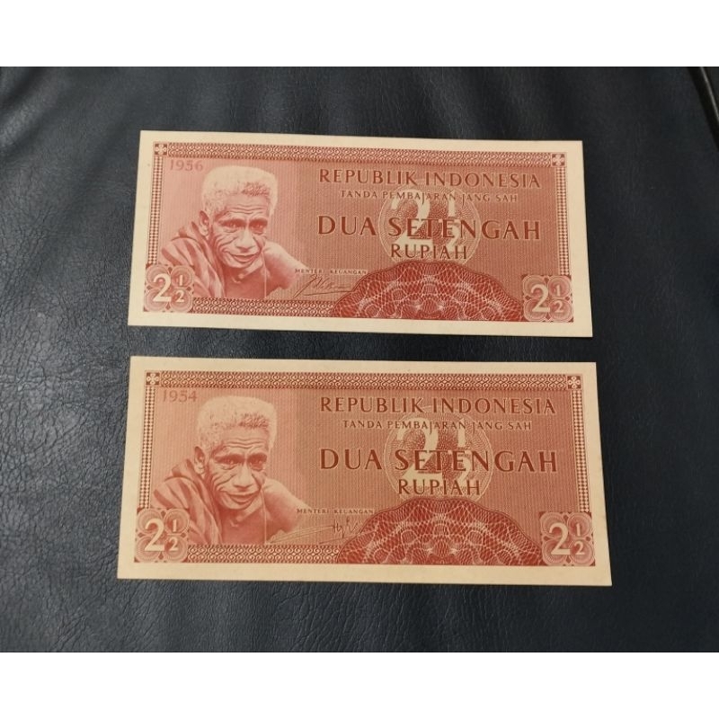 set tahun 2.5 rupiah suku bangsa th 1954&1956