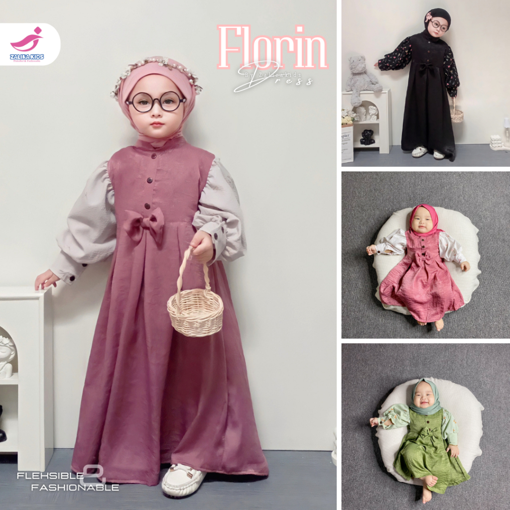 Spesial live Florin gamis lebaran usia 6 bulan - 7 tahun