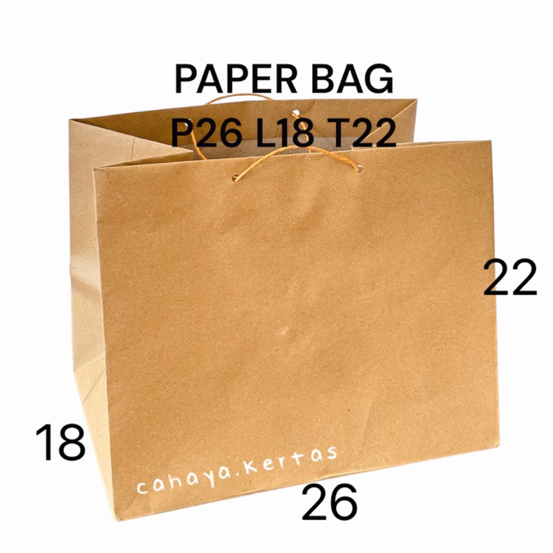 

Paper bag size bento 26 x 22 goodie bag bento / NX ukuran P26 L18 T22