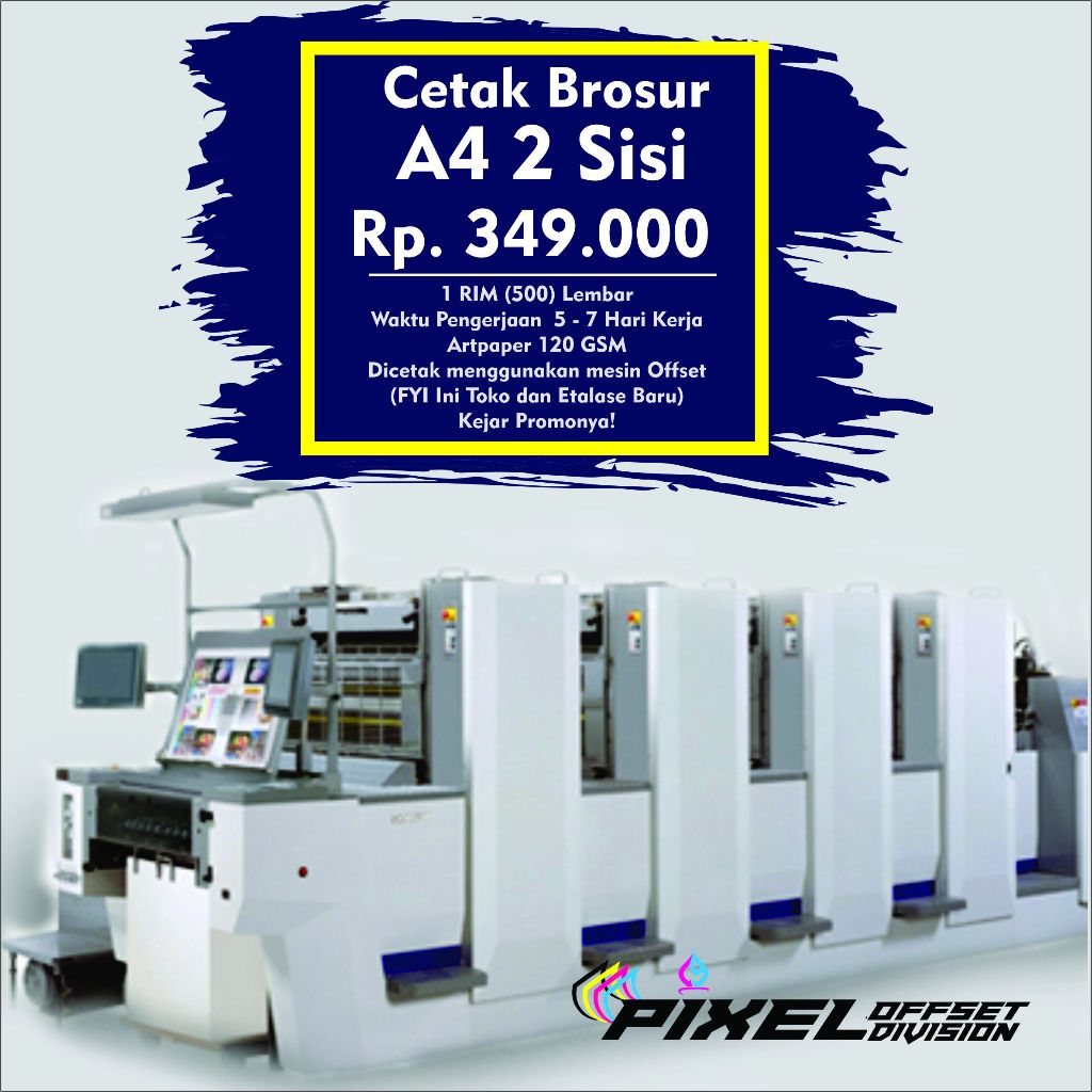 

Cetak Brosur A4 2 SISI MIN 2 Rim | Art Paper 120 gr TERMURAH
