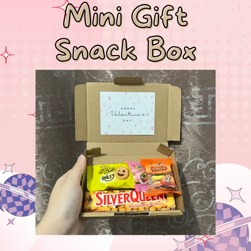

[Tanpa Min Order & Free Custom] Snack Box/ Mini Gift Snack Box/ Mini Gift/ Freebies/ Mini Hampers Snack Box Murah/ Snack Box
