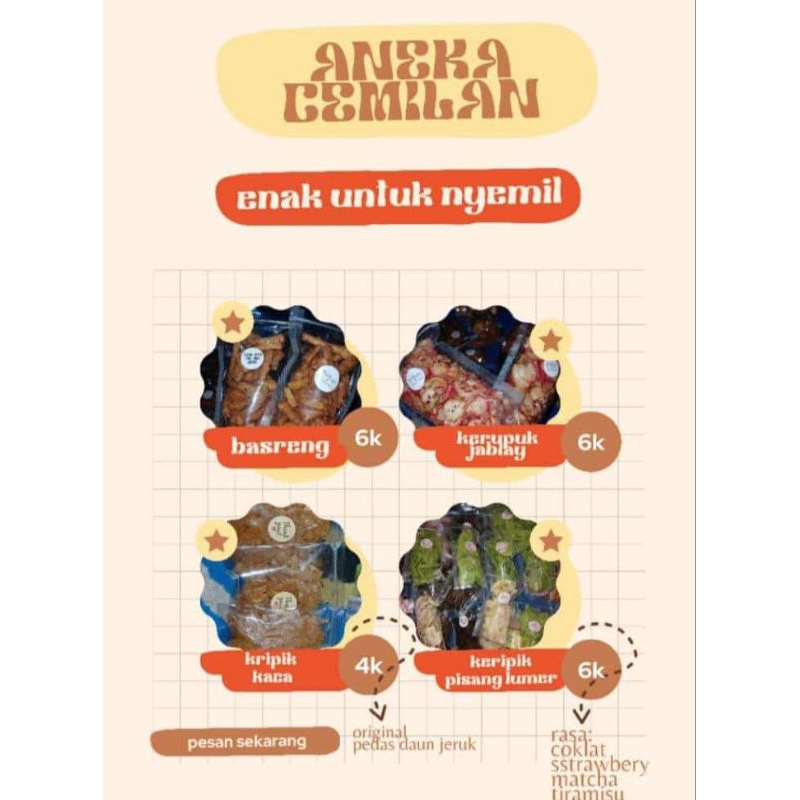 

cemilan untuk bersantay santay