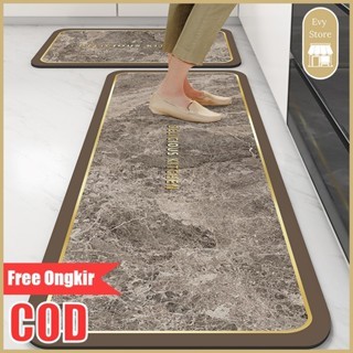 [EVY STORE] KESET DIATOMITE ANTI SLIP 2IN1 DAN SERAP AIR Ukuran 120x40 | Alas Kaki Keset Dapur