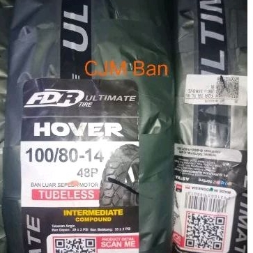 Ban tubeless Depan atau Belakang Federal FDR ultimate Hover dual compound (80/90-14, 90/90-14, 100/80) for Vario 110/125/150/beat f1/Scoopy/Spacy/Genio series/X-ride 110/125/fino 110/125/Mio soul GT 125/110/Vario 160/