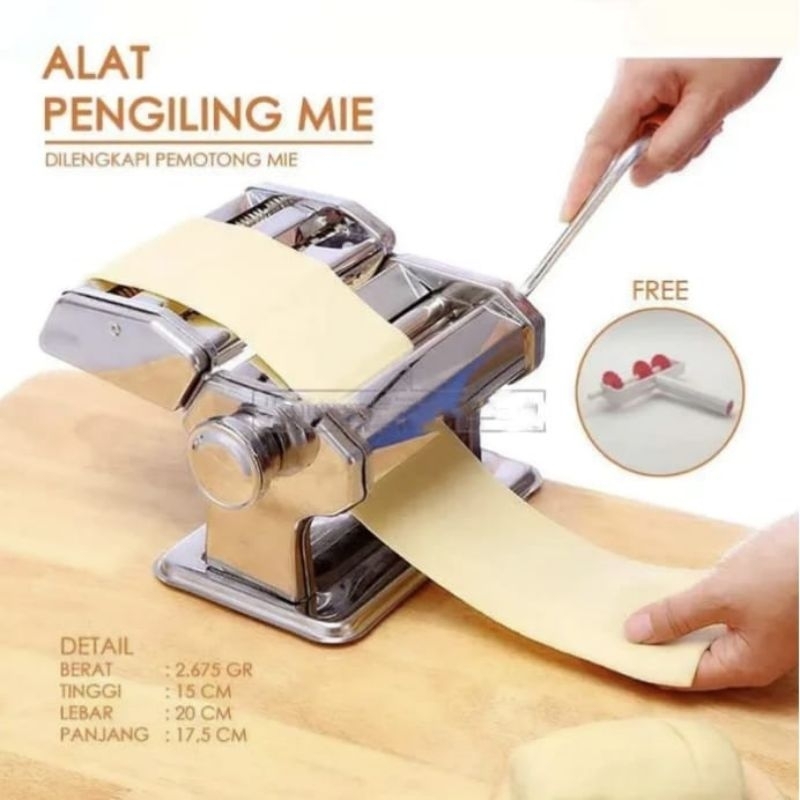 02 Mesin Cetakan Ampia Mesin Pengigiling ampia Mesin Kue Bawang Penggiling pasta Mie stainlees