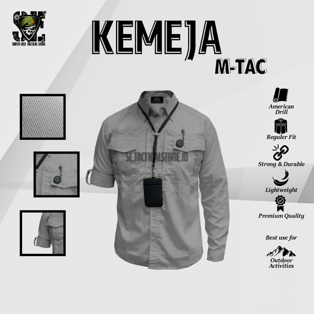 Kemeja Tactical Pria Wanita Outdoor Premium Drill American Baju Seragam PDL PDH Reguler Size M-3XL