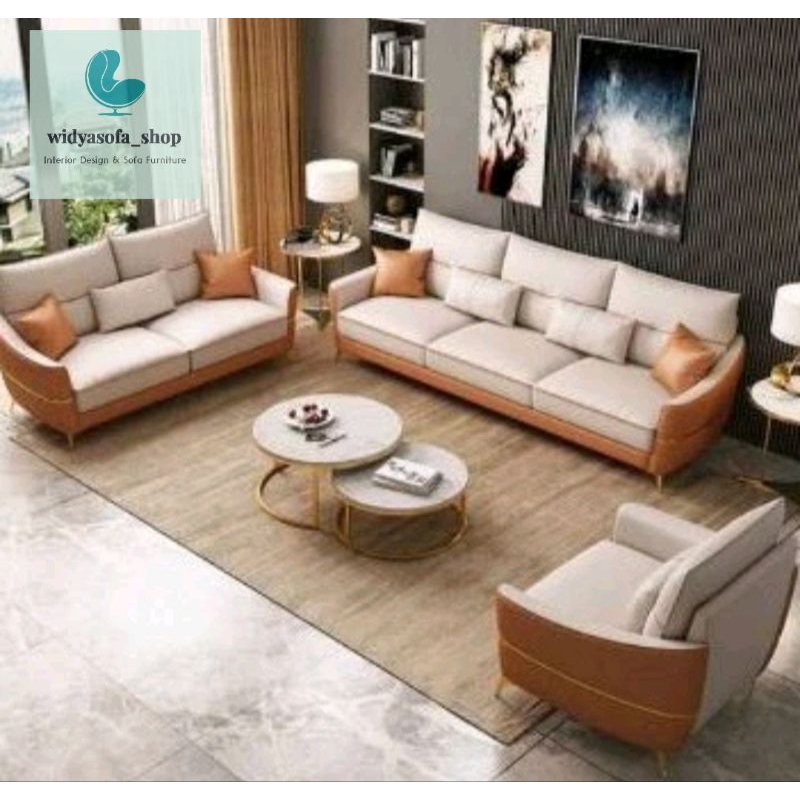 Sofa Minimalis 321 Ruang Tamu Modern / Set Sofa Kekinian Kulit Oscar Terbaru / Sofa 321