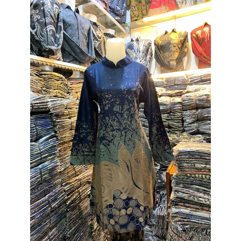 Batik Tunik Modern Atasan Tunik Batik Wanita Bahan Katun Halus Super