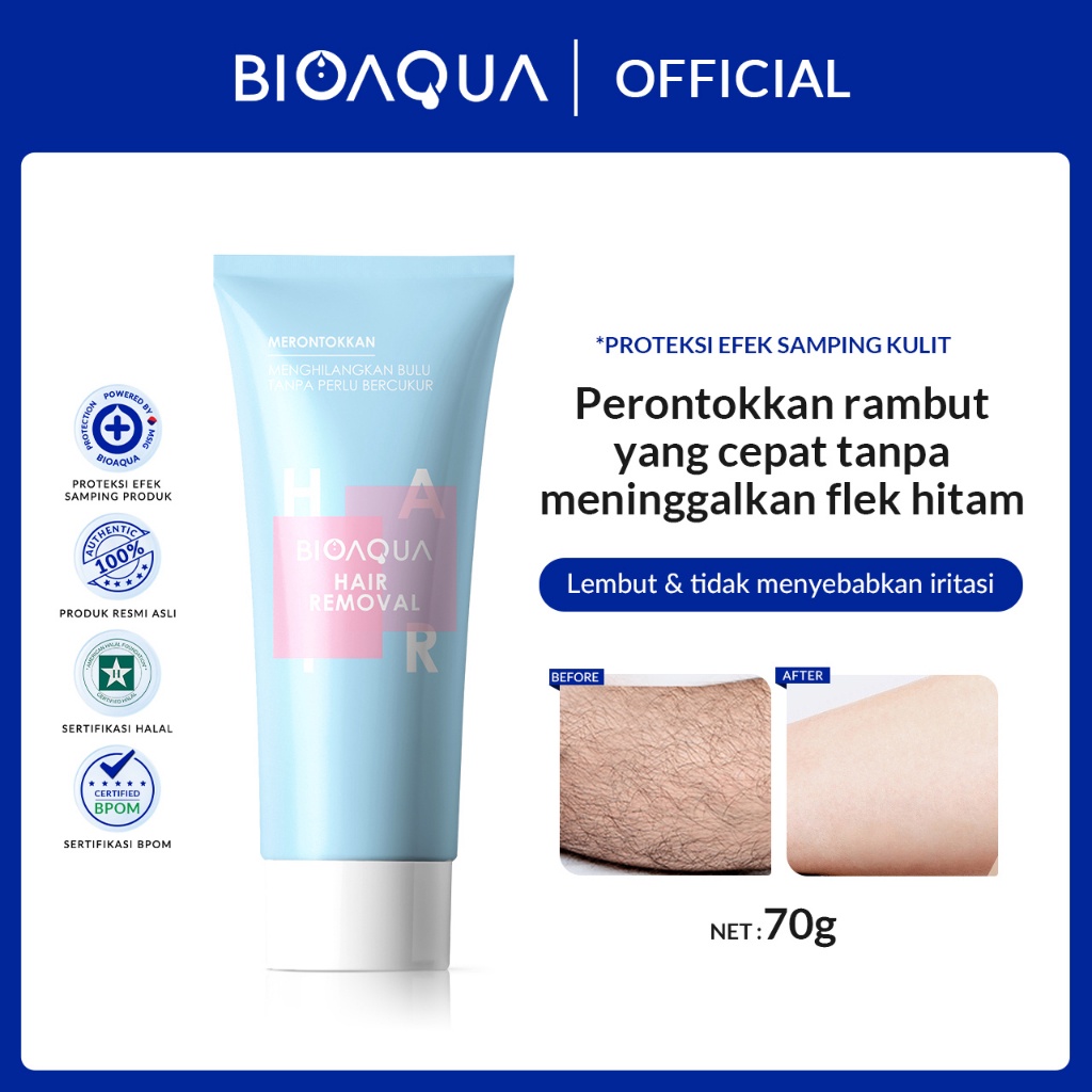 Laris BIOAQUA Hair Removal Moisturizing Krim Perontok Bulu Ketiak Nonirritating Perontok Bulu Perman