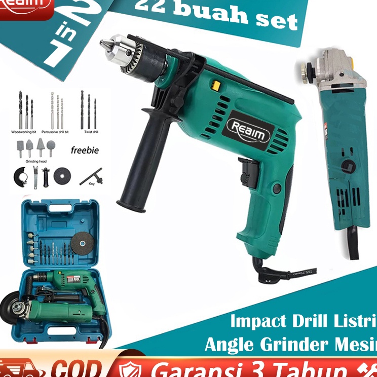 WW Mesin Gerinda Tangan dan Mesin Bor Listrik13mm Mailtankpower toolspaket bor dan gerindamesin bor 