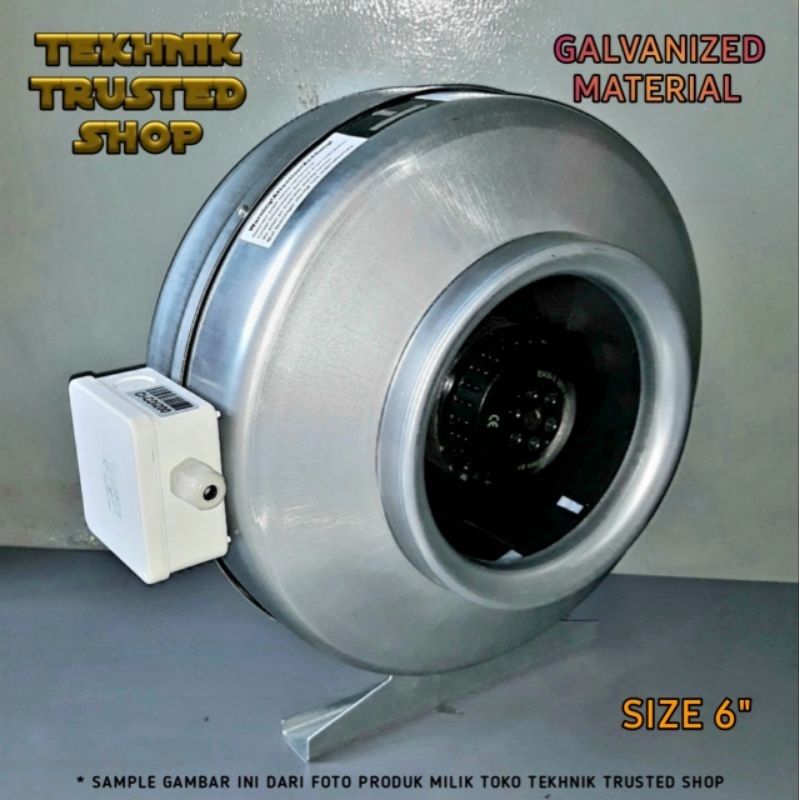 Centrifugal duct inline fan 6" blower hisap dorong udara asap CDI150