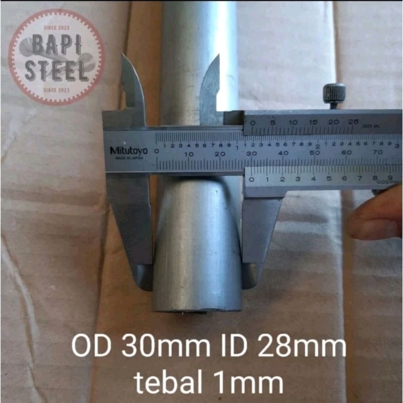 pipa besi seamless OD 30mm ID 28mm panjang 20cm
