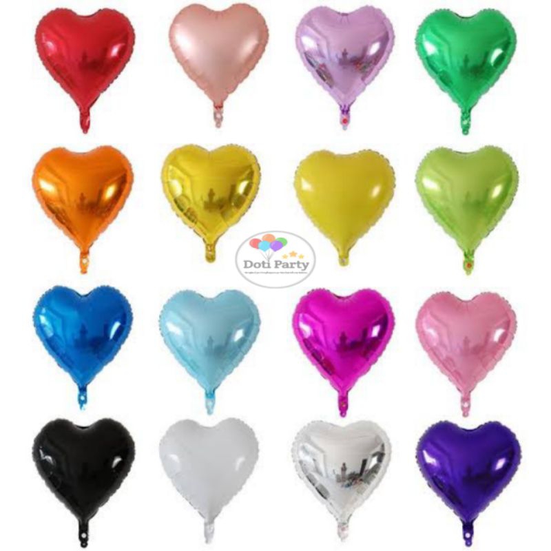 ( ISI 50pcs ) Balon Foil Love / Balon Foil Bentuk Hati 40cm