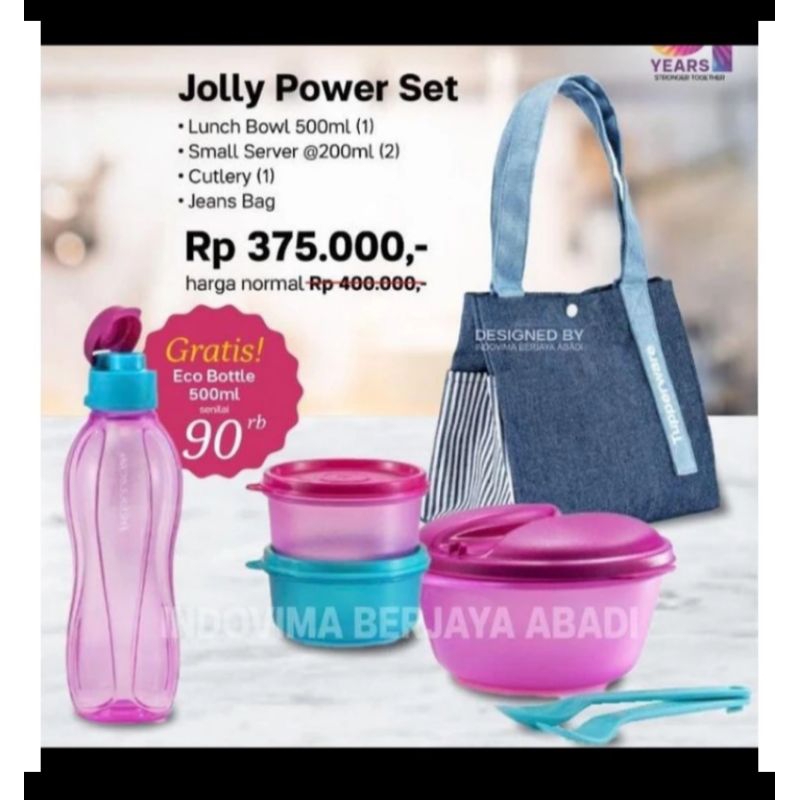 tupperware jolly power set tupperware / tempat bekal set tupperware