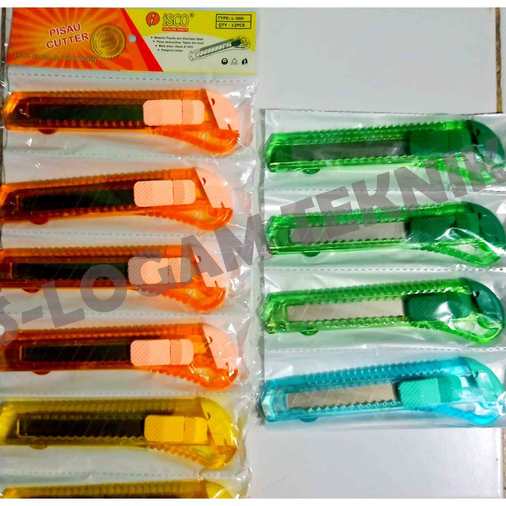 

Pisau Silet Cutter Besar L 500 Murah Tajam Ringan Transparant Colour