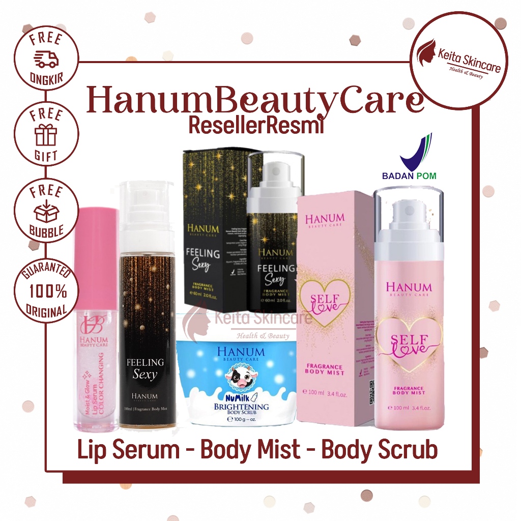 HANUM BEAUTY CARE Feeling Sexy Fragrance Body mist 60ml dan 100ml Parfum tahan lama EDp Hanumbeautyc