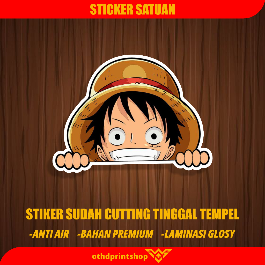 

Sticker INTIP LUFFY Stiker INTIP LUFFY ANIME ONEPIECE LUCU princutt Stiker Bahan Vinil Tahan Air Waterproof