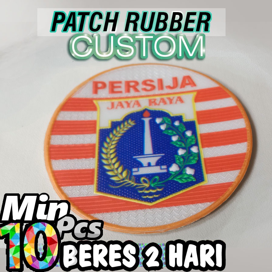 Label Patch Jersey custom hotmelt velcro.