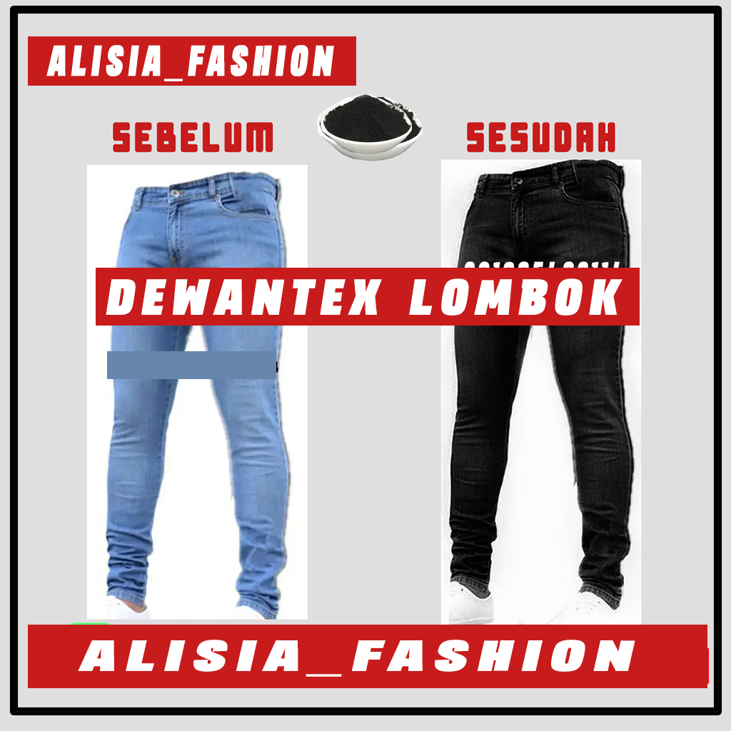 Wantex Celana Jeans Biru Jadi Hitam