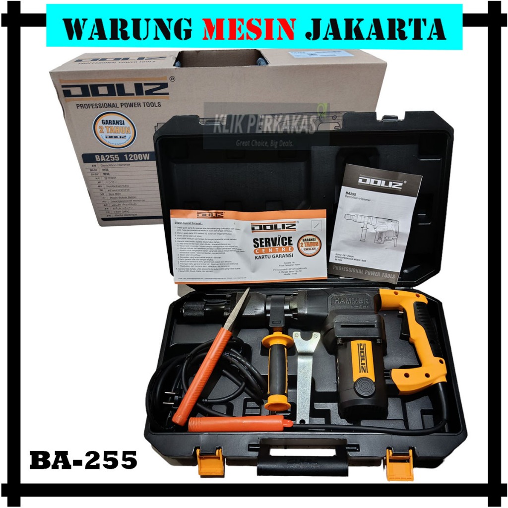 MESIN BOBOK BETON DOLIZ BA255 DEMOLITION HAMMER DOLIZ BA 255 DOLIZ BA-255 MESIN BOBOK BETON 5KG