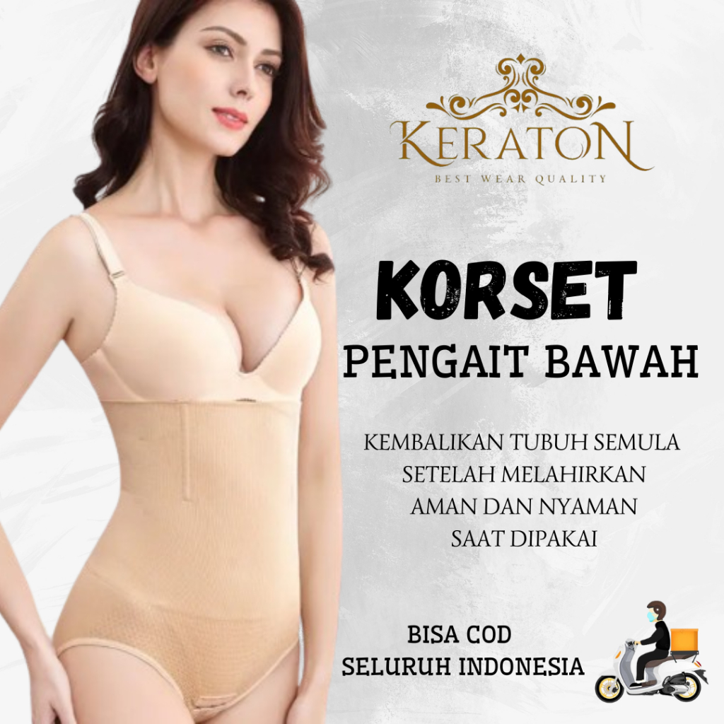 Korset pengait bawah Korset KERATON-Korset Pelangsing perut dengan pengait bawah