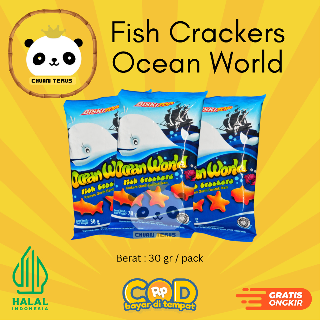 

Biskitop Biscuit Ocean World Cracker 30 gr-Biskuit imut lucu enak dan bergizi bentuk hewan laut