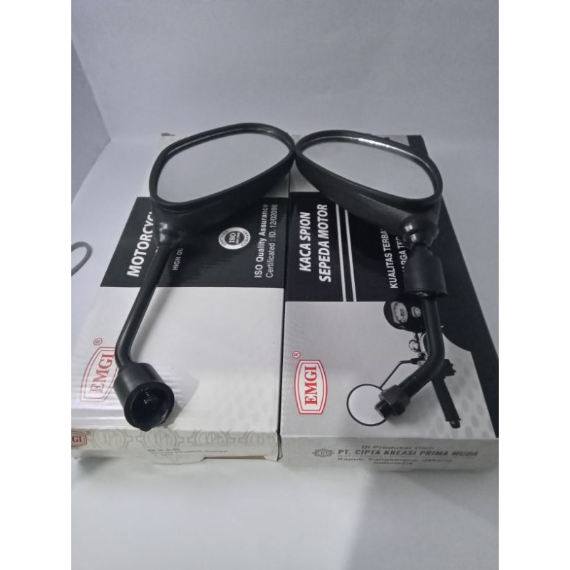 Spion Motor EMGI 9216 Supra Hitam Kaca Cembung Drat 14