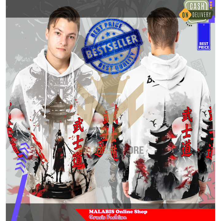 Jaket Hoodie Bushido FULLPRINTING Pria Premium Terbaru Art 5
