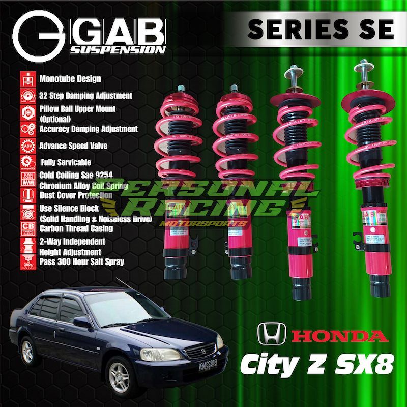 Aksesoris Suspensi Per Coilover GAB SE Series Honda City Z SX8