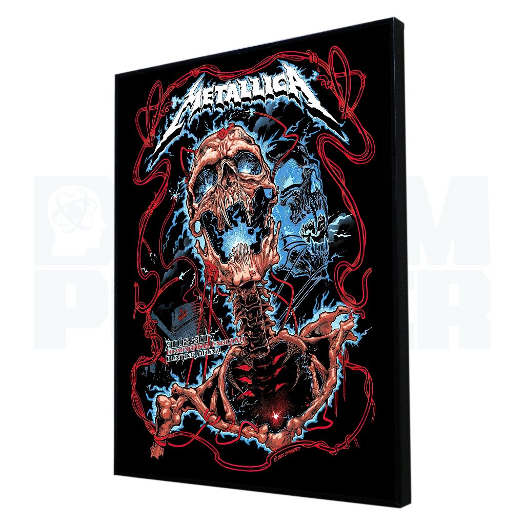 Poster Band Frameblock Ukuran A3 30x40 cm | Poster Konser Metallica v3
