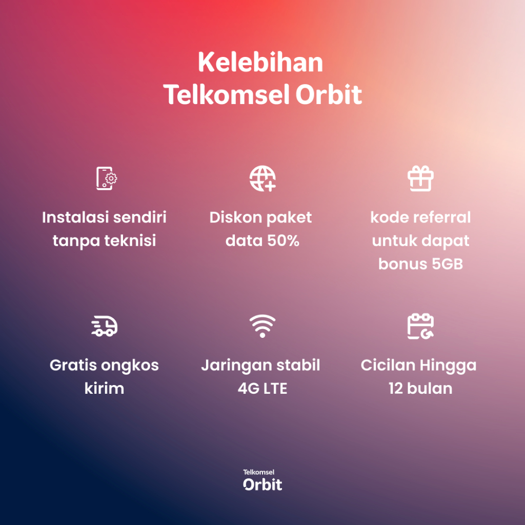 Telkomsel Orbit Star H2 Modem WiFi 4G High Speed Bonus Data