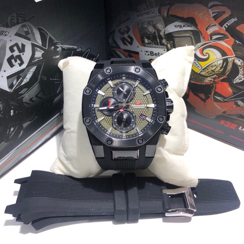 JAM TANGAN PRIA CHRONOFORCE 5349G / CF 5349G RUBBER  (FREE TALI RUBBER)