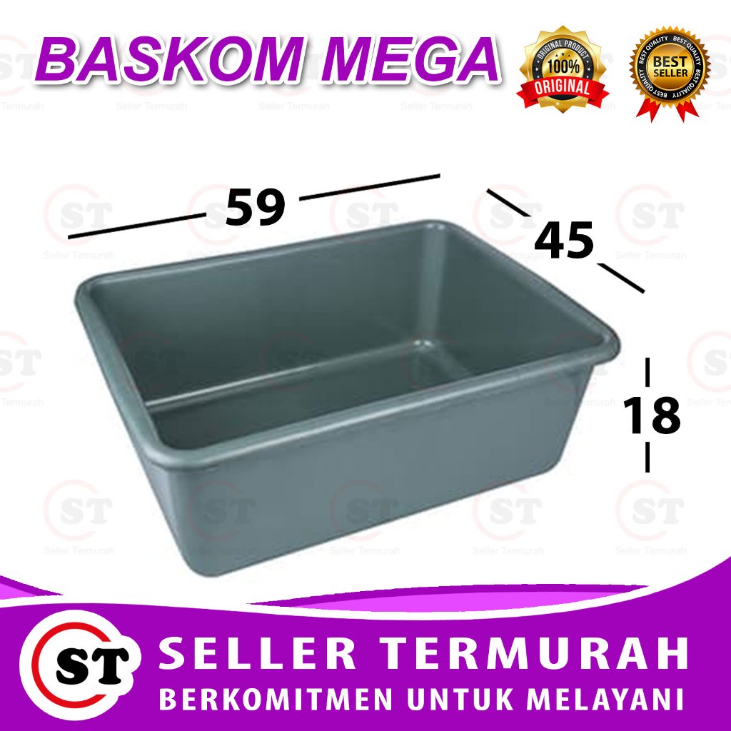 Bak Pasir Kucing / Baskom Pasir Kucing Besar - Jumbo / Ember Pasir Kucing / Wadah Plastik Pasir Mega