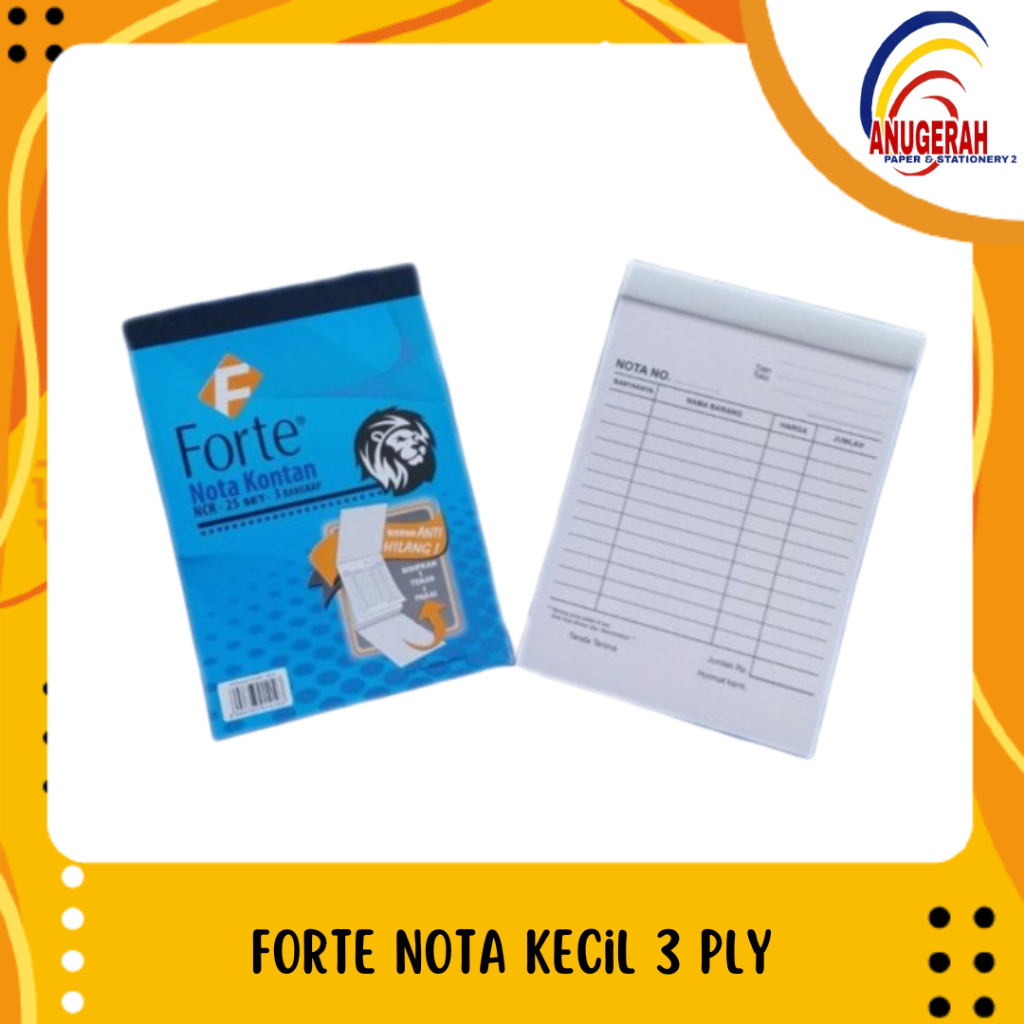 

FORTE NOTA KONTAN 3PLAY KECIL (PCS)