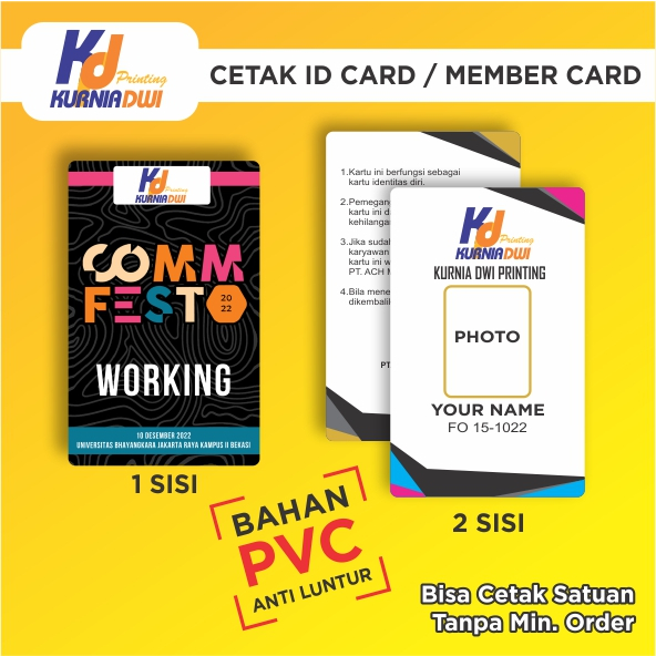 

CETAK ID CARD PVC MURAH PRINT KARTU MEMBER CARD