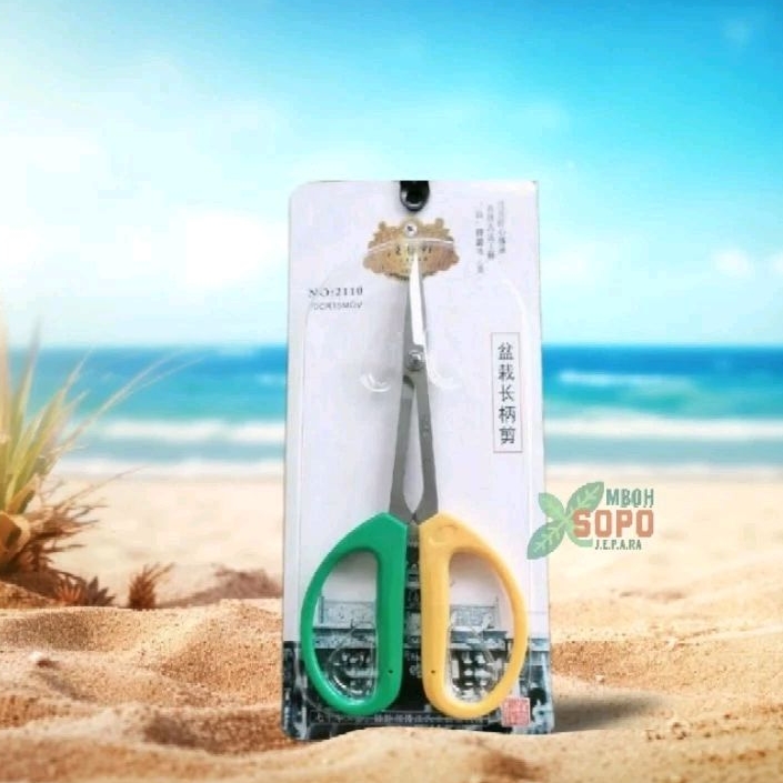Alat Bonsai, Gunting Pruning Bonsai, Gagang Hijau Kuning, Gunting Anggur 2110 New